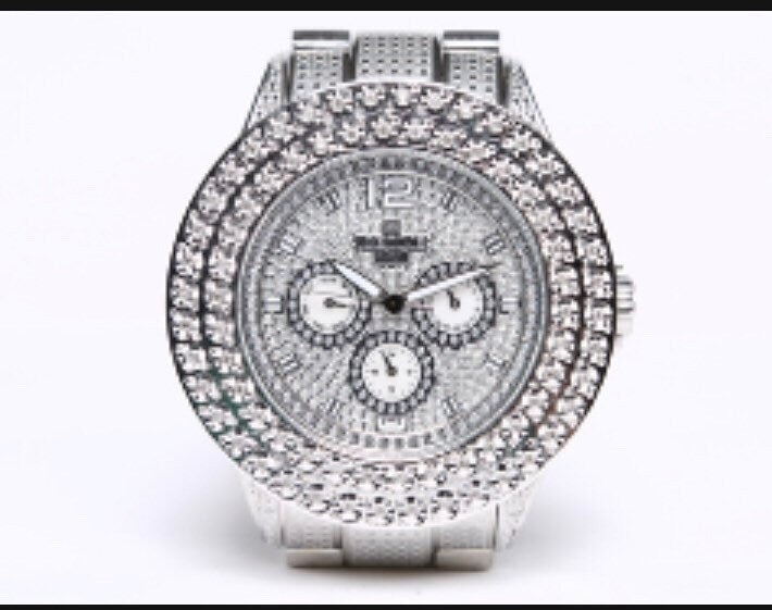 Exclusive designer mens certified real diamond watch comes with authenticity card free gift packaging not CZ not moissanite limited edition!