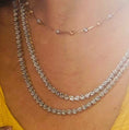 Cargar la imagen en la vista de la galería, Real diamond chain, Birthday gift, Sale 2ct Real Diamond Tennis Chains Not CZ Not fake! All Genuine natural Best Gift Authenticity Included!
