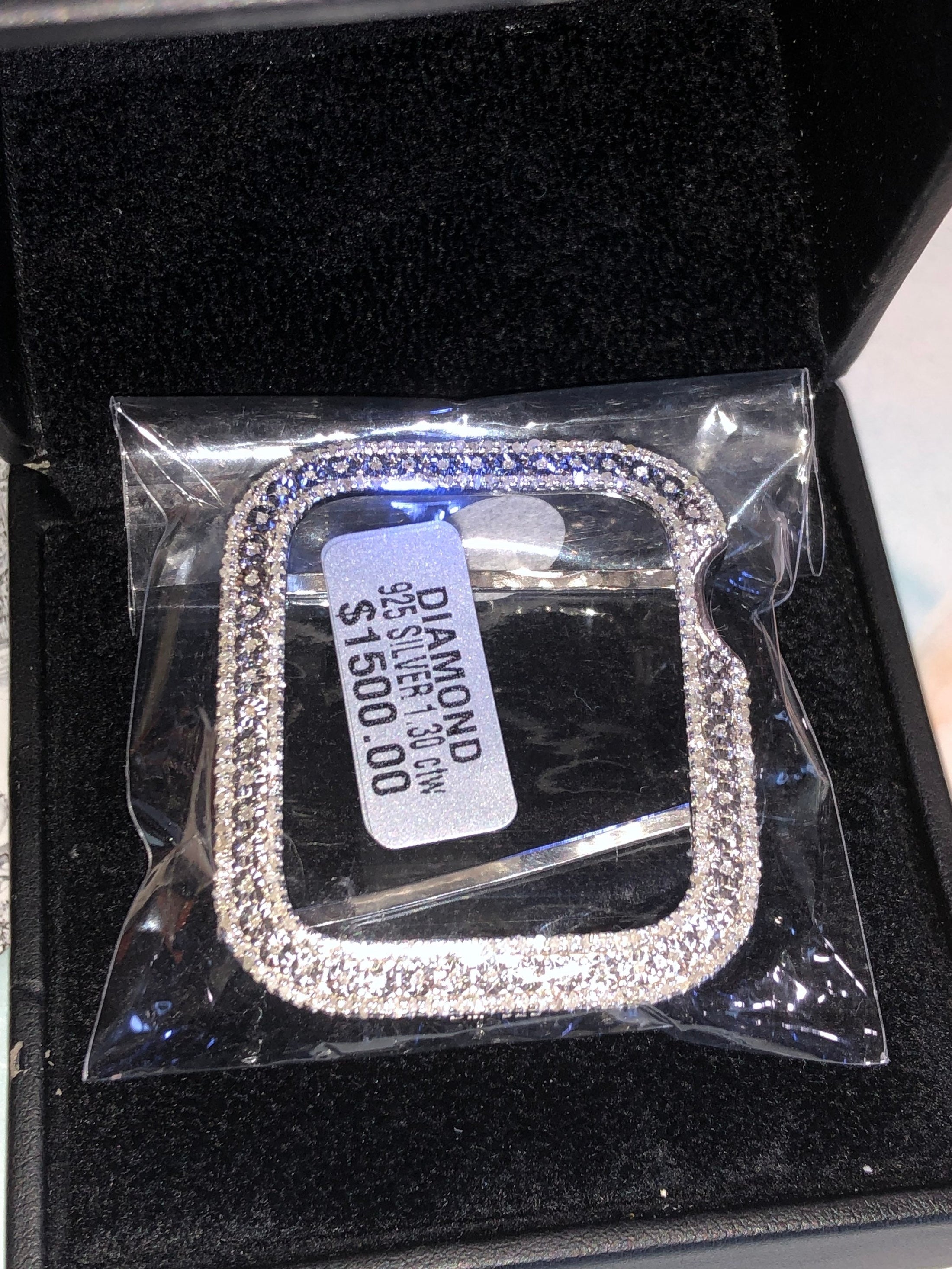 Real Diamond Apple Bezel, 14k Gold Vermeil Natural Diamond Apple Watch case, 40mm 41mm, 42mm, 44mm, 45mm, 49mm All Series, Christmas Gift