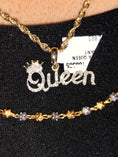 Load image into Gallery viewer, Queen Pendant | 10k Gold | Diamond | Bling | Luxury | Custom Charm | For Him | For Her | Christmas Gift
