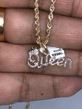 Load image into Gallery viewer, Queen Pendant | 10k Gold | Diamond | Bling | Luxury | Custom Charm | For Him | For Her | Christmas Gift
