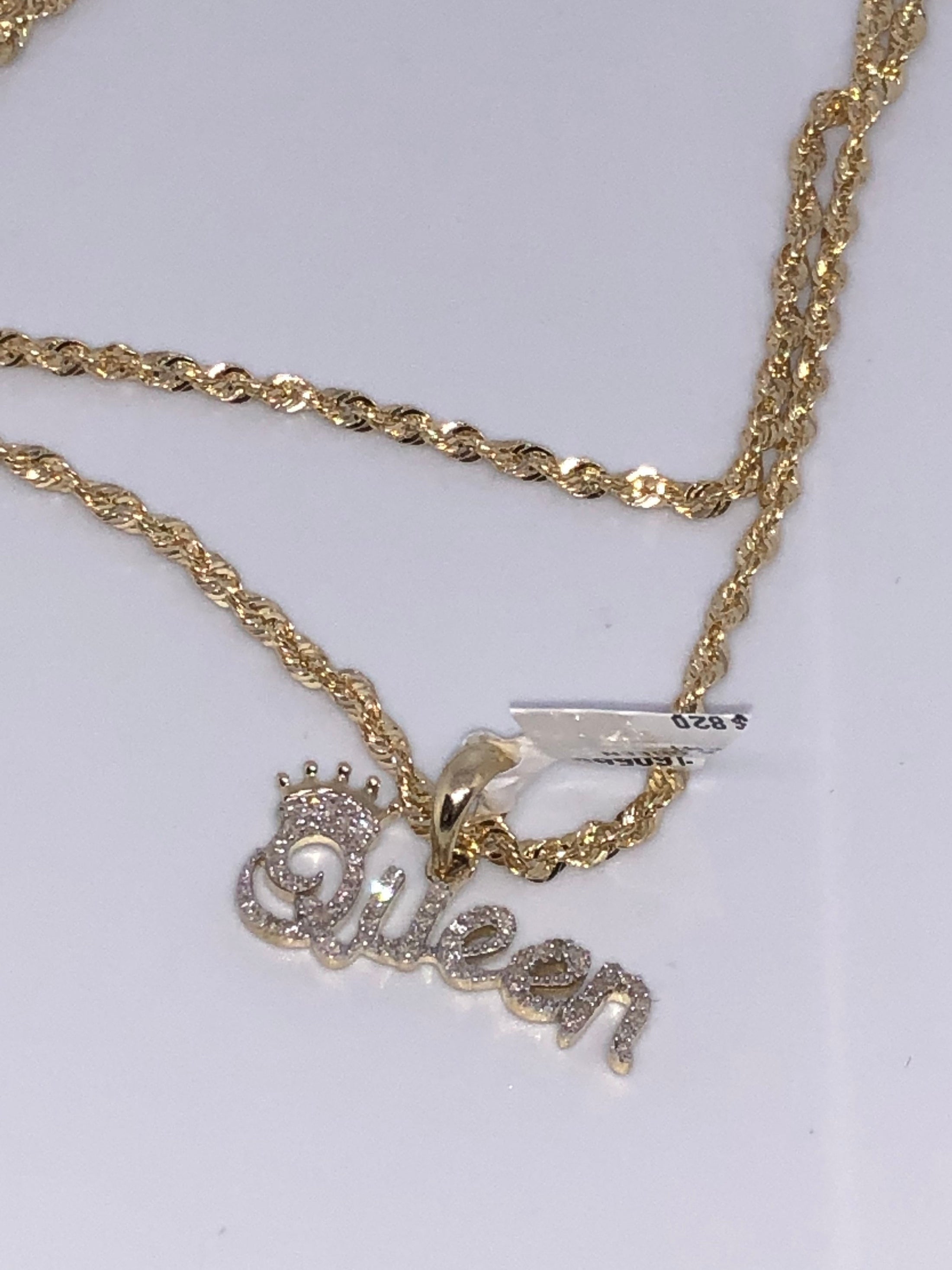 Queen Pendant | 10k Gold | Diamond | Bling | Luxury | Custom Charm | For Him | For Her | Christmas Gift