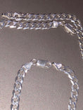 Cargar la imagen en la vista de la galería, Diamond cut solid Cuban link chain & bracelet set! Huge Semi Annual sale deals holiday gift best seller last set gift wrapped! Wow!
