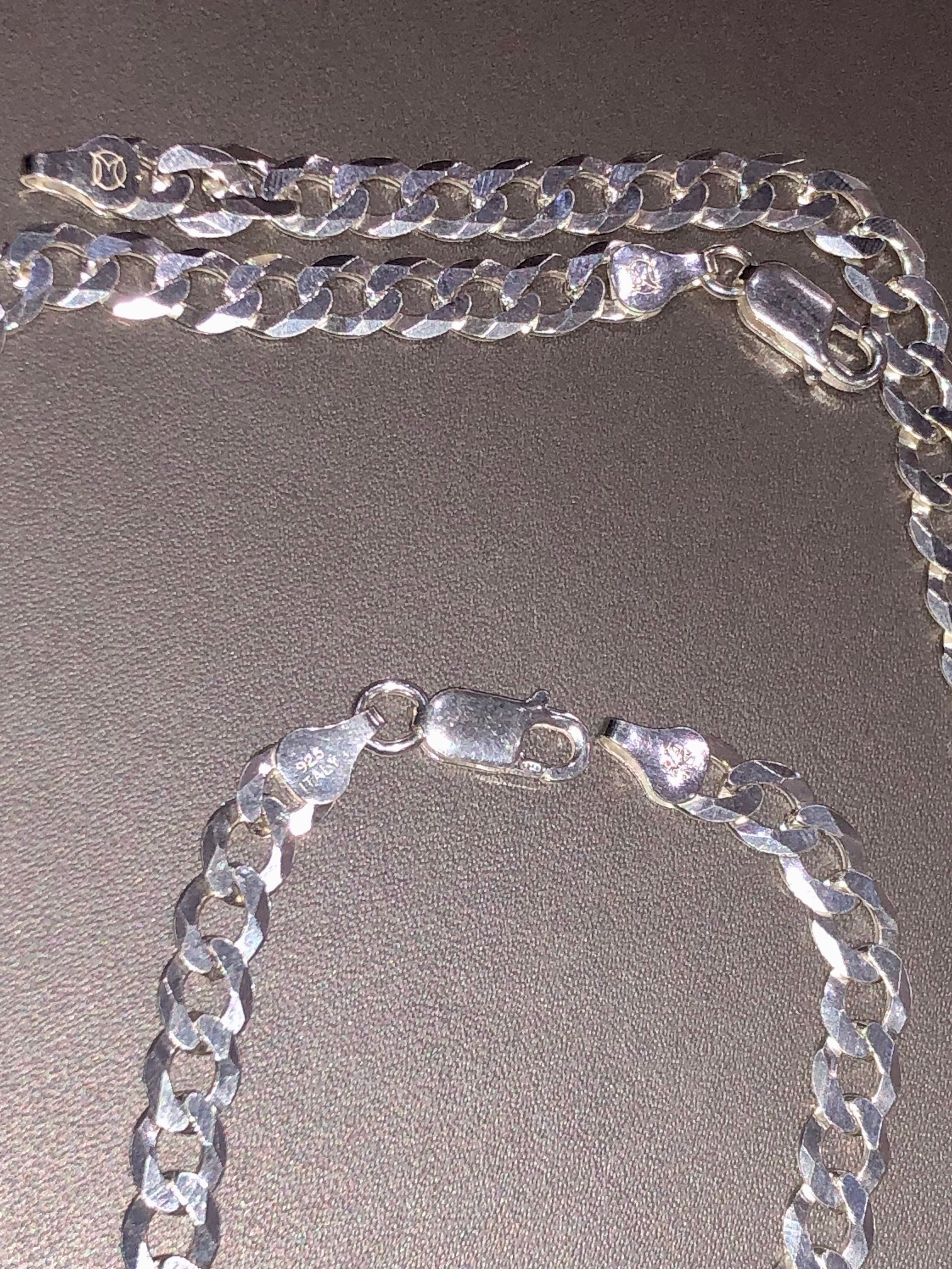 Diamond cut solid Cuban link chain & bracelet set! Huge Semi Annual sale deals holiday gift best seller last set gift wrapped! Wow!