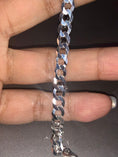 Cargar la imagen en la vista de la galería, Diamond cut solid Cuban link chain & bracelet set! Huge Semi Annual sale deals holiday gift best seller last set gift wrapped! Wow!
