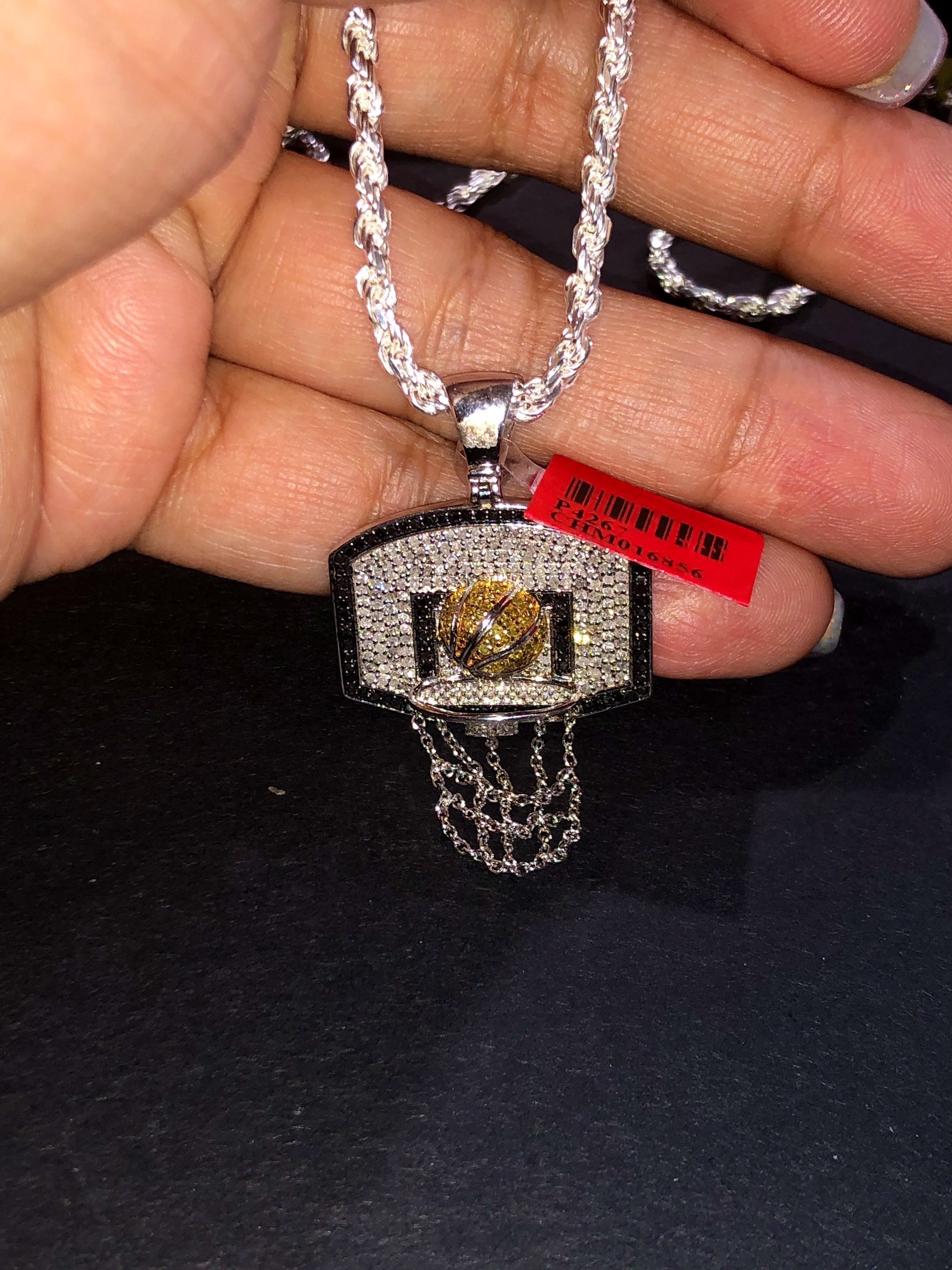 14K Gold Vermeil Real diamond Basketball custom iced out pendant charm for him/her, Sports fan, Basketball Sports, Sport jewelry, Birthday