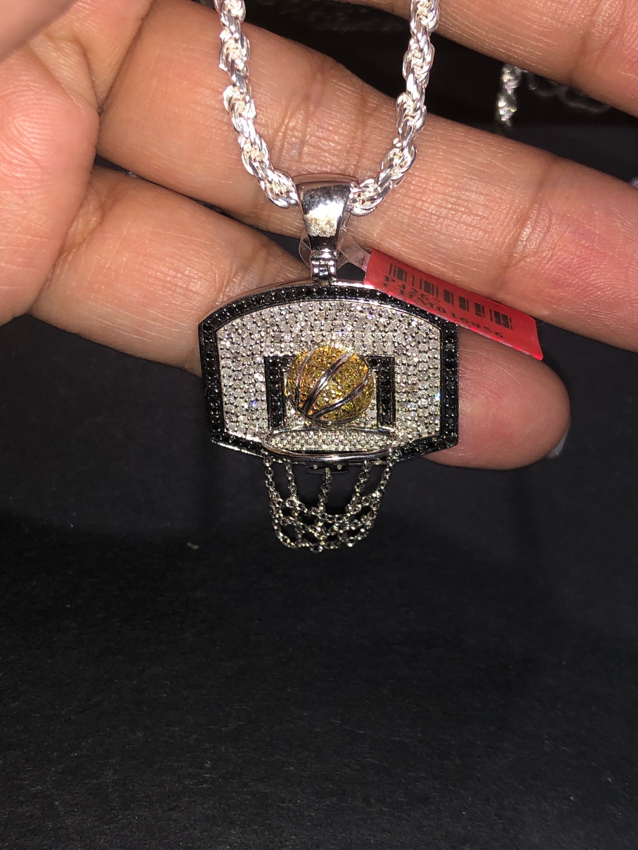 14K Gold Vermeil Real diamond Basketball custom iced out pendant charm for him/her, Sports fan, Basketball Sports, Sport jewelry, Birthday