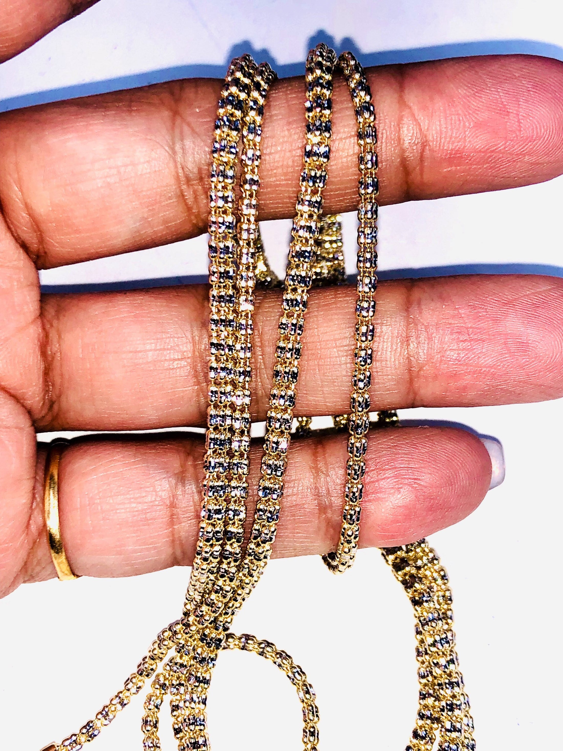 Sparkle chain |10k Gold | Exclusively Designed | Luxury | For Him | For Her | Christmas Gift