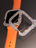 Load image into Gallery viewer, Real Diamond 8 Series bezel | Luxury Diamond case | Apple Watch 41/45mm | Diamond Apple Watch Bezel | Hiphop Watch |10K Gold vermeil
