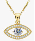 Load image into Gallery viewer, GRA certified 1ct diamond Evil Eye necklace! GRA certificate included! Chain included! Gift packaging included! Brilliant cut mesmerizing!
