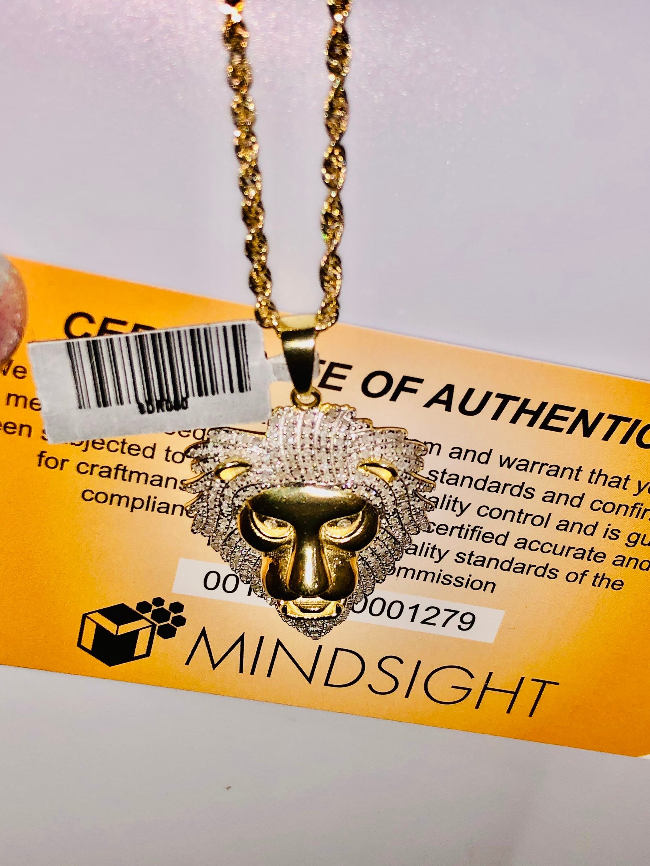 Lion Head Pendant | 10k Gold | Diamond Pendant | For Him | For Her | Christmas Gift