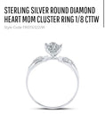 Load image into Gallery viewer, Genuine Round Diamond Heart Mom Ring 1/8 cttw natural diamond best gift for moms Free Gift led box fast shipping Best holiday Sale!
