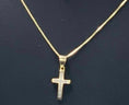 Load image into Gallery viewer, Biggest annual sale ever! Best holiday for men and women and children! Custom made Real Diamond cross pendant charm w/ Free chain WOW
