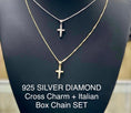 Load image into Gallery viewer, Biggest annual sale ever! Best holiday for men and women and children! Custom made Real Diamond cross pendant charm w/ Free chain WOW
