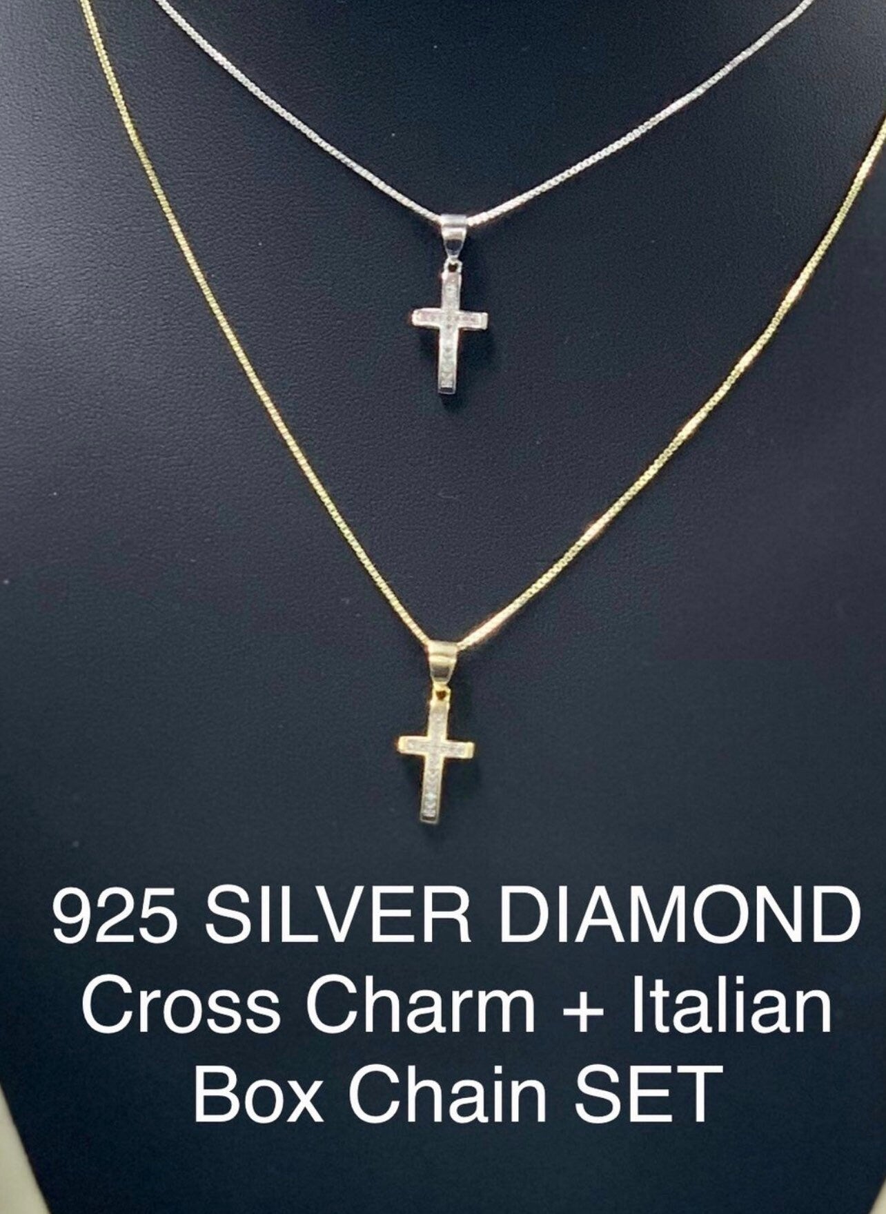 Biggest annual sale ever! Best holiday for men and women and children! Custom made Real Diamond cross pendant charm w/ Free chain WOW