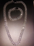 Load image into Gallery viewer, Real diamond Cuban link necklace & matching bracelet set Semi Annual sale! Not CZ not moissanite unbeatable prices authenticity card incl.
