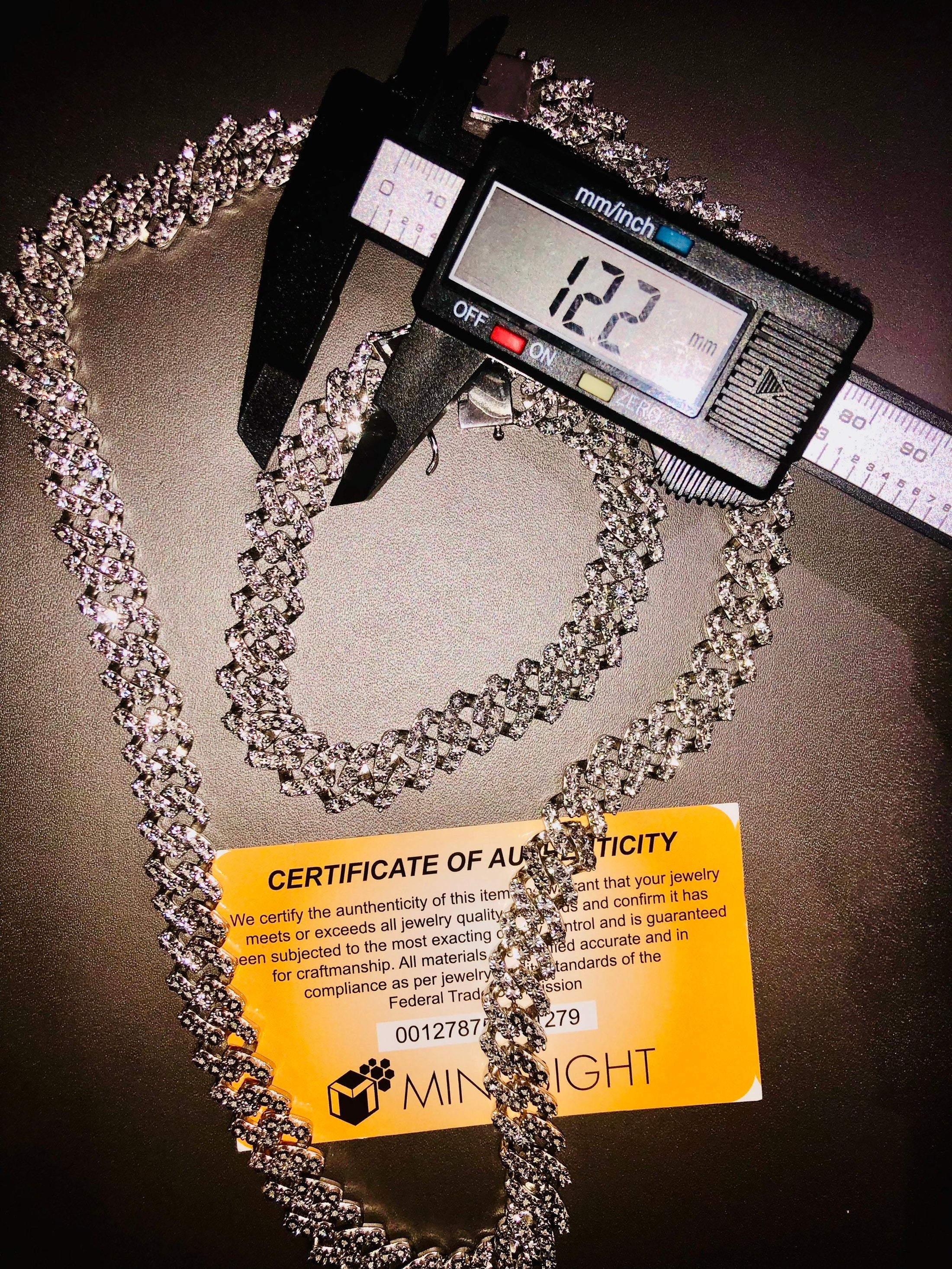 Real diamond Cuban link necklace & matching bracelet set Semi Annual sale! Not CZ not moissanite unbeatable prices authenticity card incl.