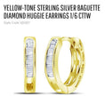 Load image into Gallery viewer, Huggie Hoop Earrings | 10k Gold Vermeil | Diamond Earrings | For Her | Christmas Gift
