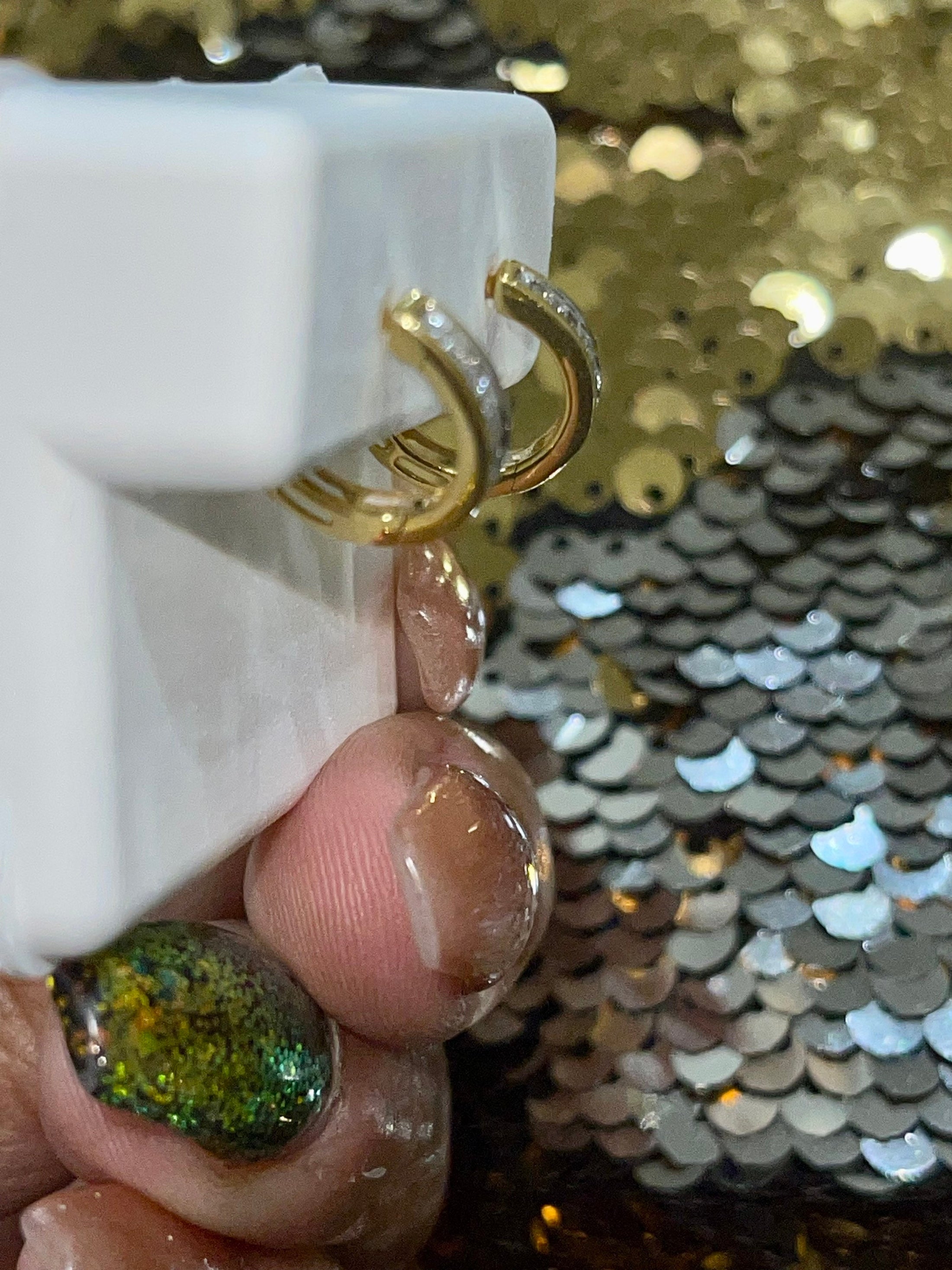 Huggie Hoop Earrings | 10k Gold Vermeil | Diamond Earrings | For Her | Christmas Gift