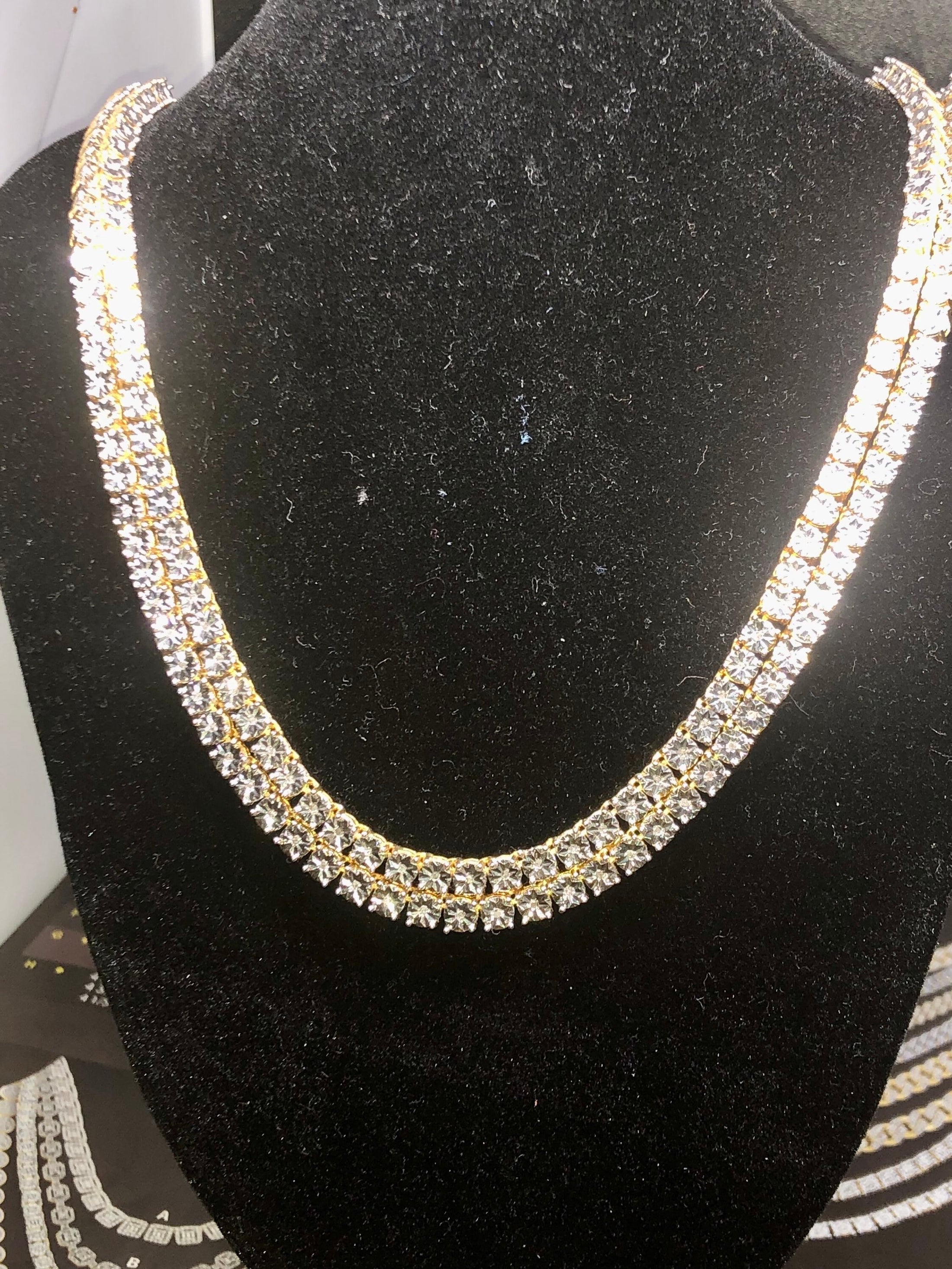 Real diamond chain, Birthday gift, Sale 2ct Real Diamond Tennis Chains Not CZ Not fake! All Genuine natural Best Gift Authenticity Included!