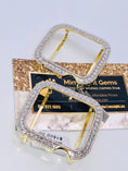 Cargar la imagen en la vista de la galería, 14k Gold Vermeil Real Genuine Authentic Diamond Apple Watch Bezel Series 4,5,6,7,8, ALL Sizes NOT Lab Made 100% Real Diamonds, new series
