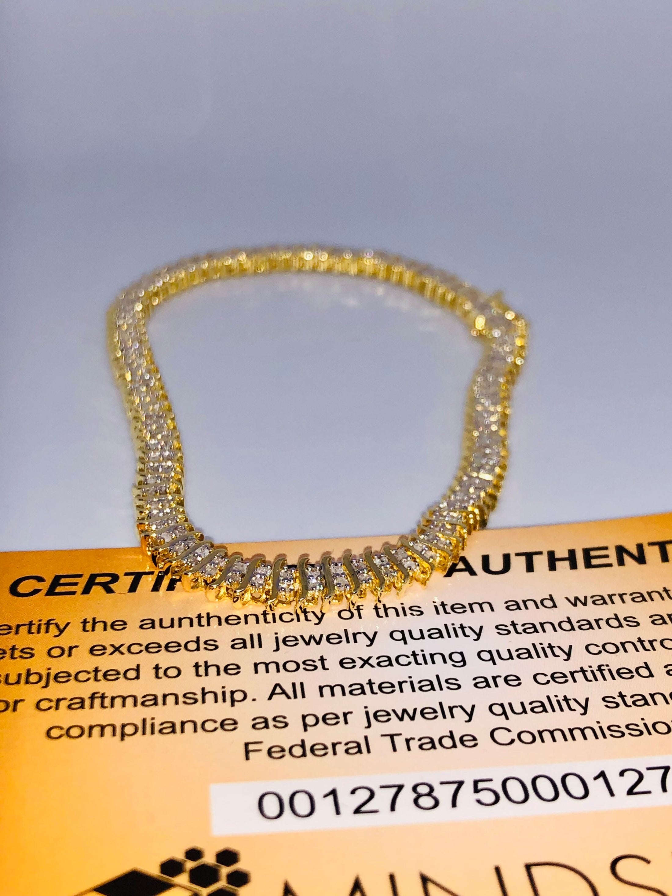 REAL Diamond Double row Tennis Bracelet Custom Made 1.25ct genuine natural diamonds not CZ not fake! Authenticity card & gift wrap included!