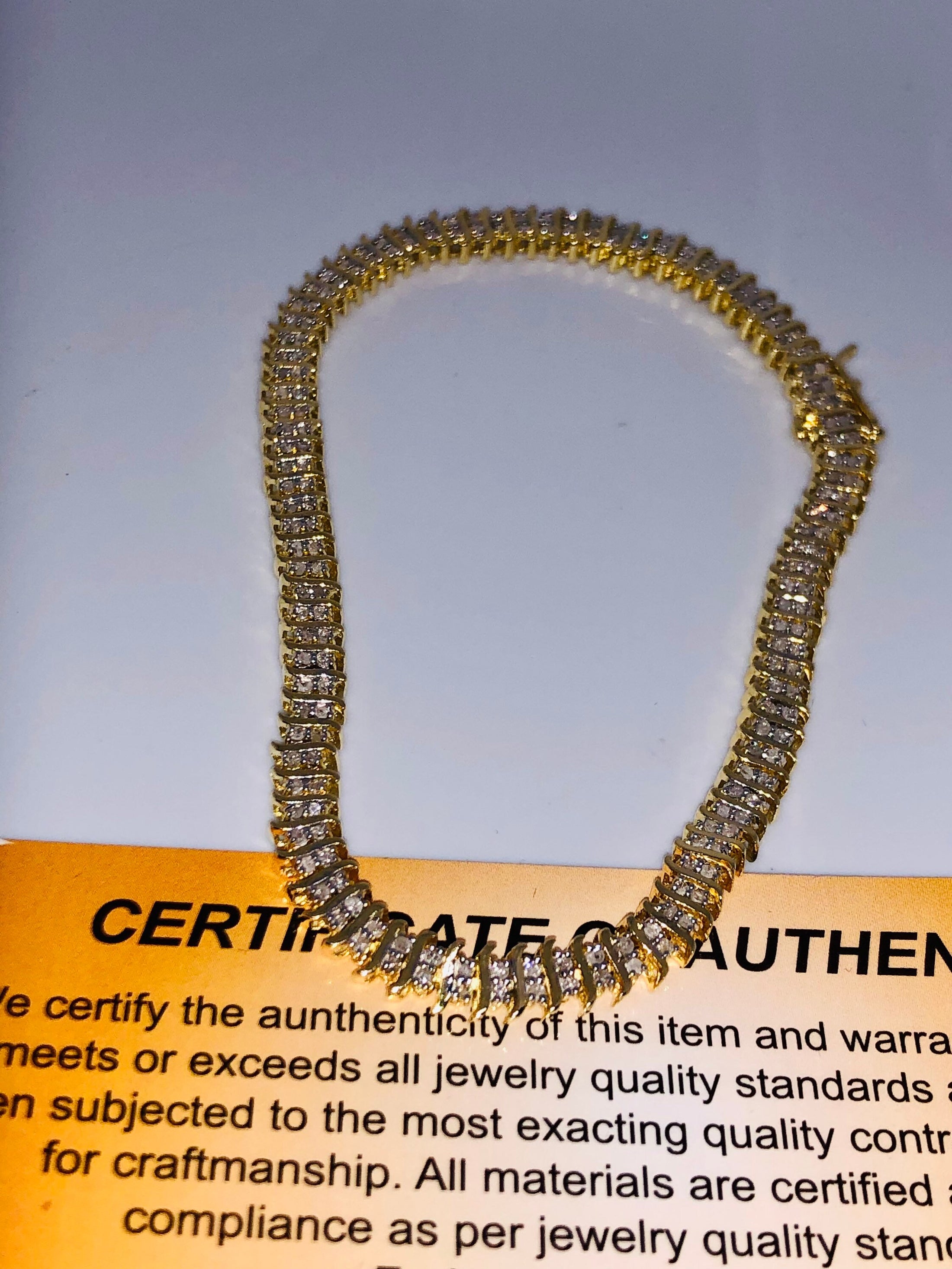REAL Diamond Double row Tennis Bracelet Custom Made 1.25ct genuine natural diamonds not CZ not fake! Authenticity card & gift wrap included!
