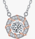 Load image into Gallery viewer, 1ct GRA certified lab diamond necklace, Bridal Jewelry, solitaire necklace, lab grown moissanite diamond, vvs certified, GRA card included,
