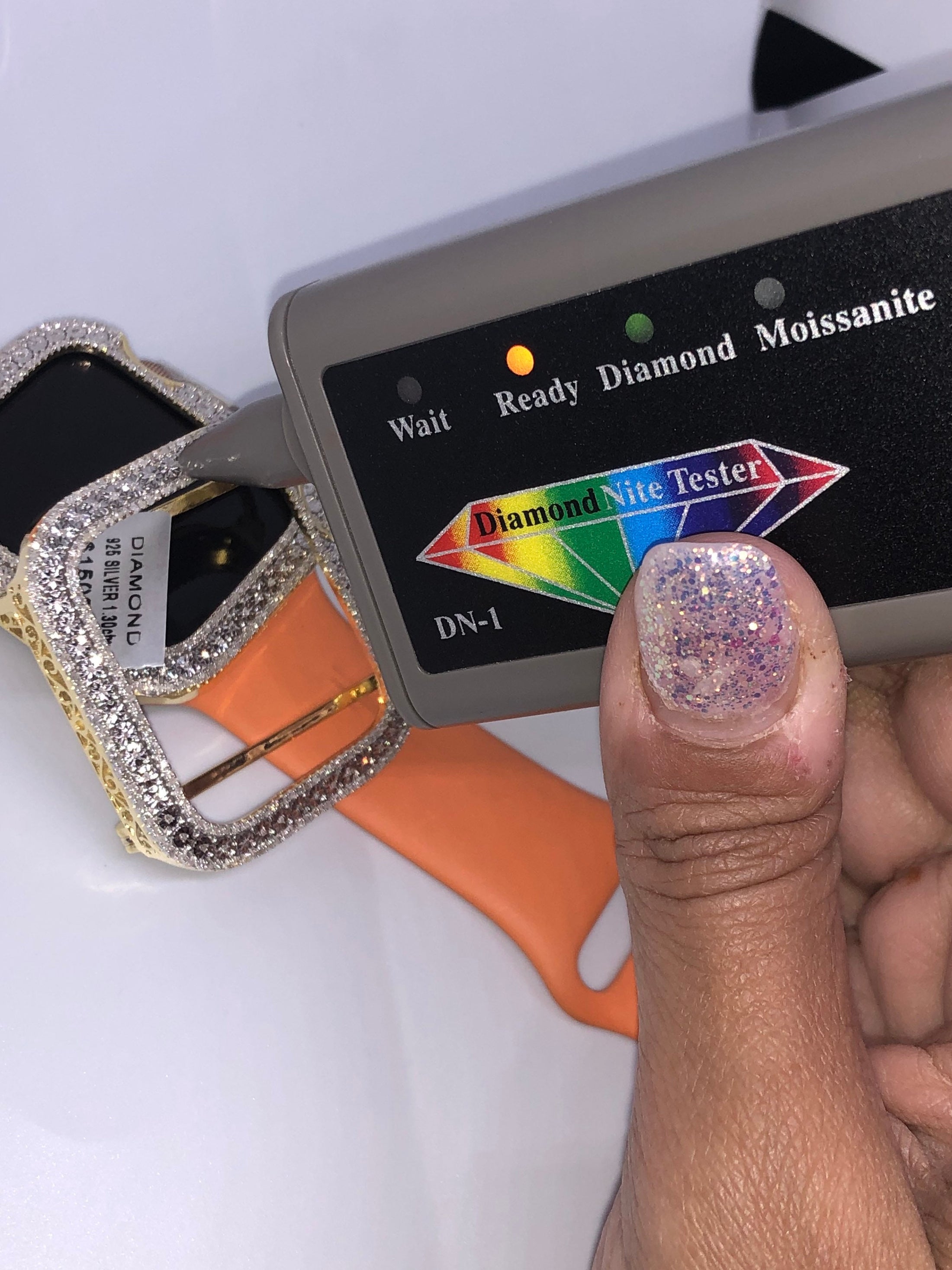 Real Diamond Apple Watch | Luxury Diamond Watch | Series 7 Apple Series 8| Apple Watch Bezel Diamond | Hiphop Watch |10K Gold Vermeil