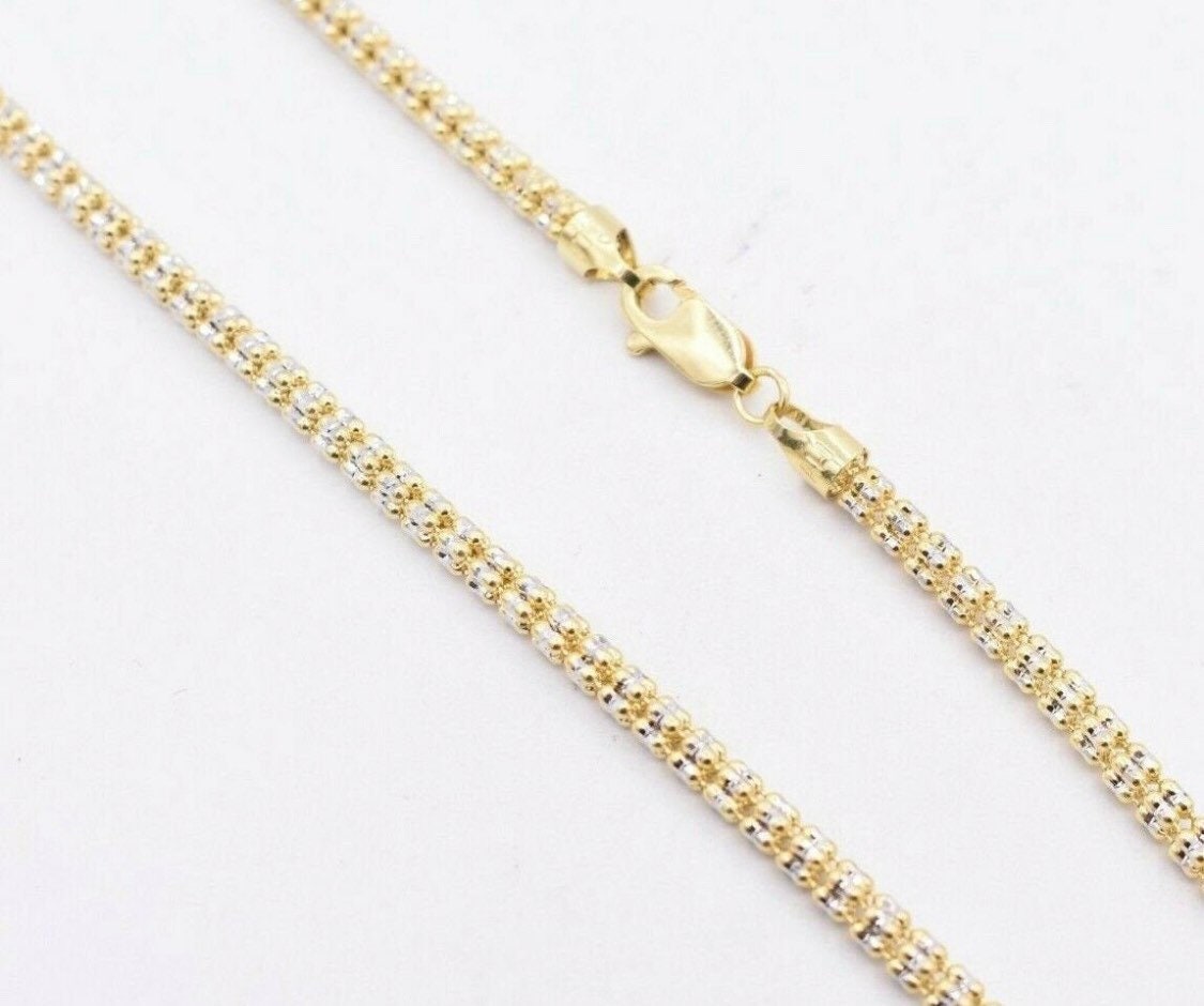10k Solid Gold mesmerizing Turkish Ice chain NOT plated beautiful perfect gift for anniversary birthday holiday