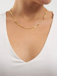 Load image into Gallery viewer, Paper Clip Chain | 10k Gold Vermeil | Slim | Dainty | Necklace | Stunning | For Her | Christmas Gift
