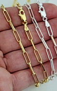 Load image into Gallery viewer, Paper Clip Chain | 10k Gold Vermeil | Slim | Dainty | Necklace | Stunning | For Her | Christmas Gift
