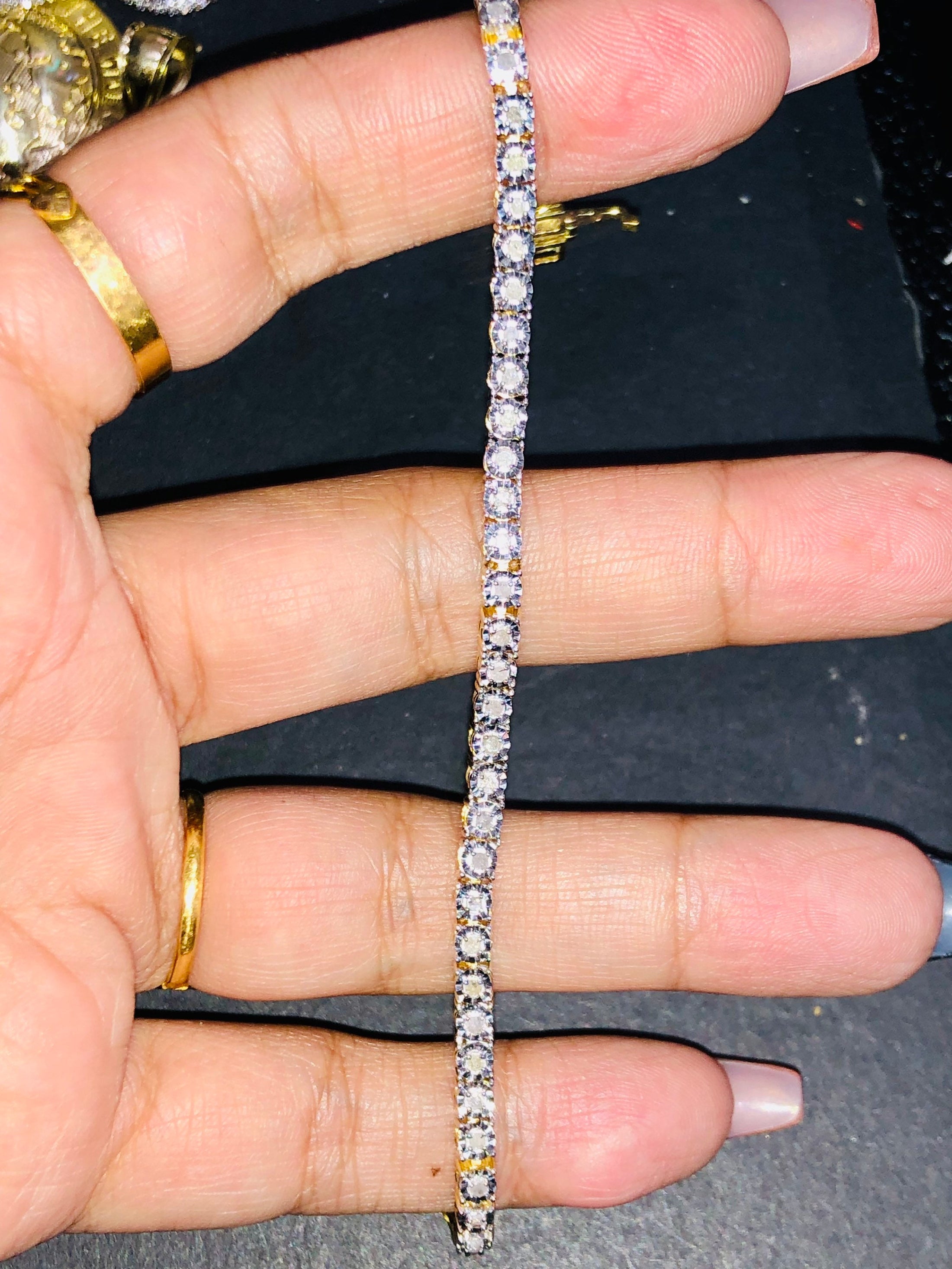 14k Gold Vermeil | Diamond Tennis Bracelet | 1CT Diamond | For Him | For Her | Christmas Gift