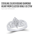 Load image into Gallery viewer, Genuine Round Diamond Heart Mom Ring 1/8 cttw natural diamond best gift for moms Free Gift led box fast shipping Best holiday Sale!
