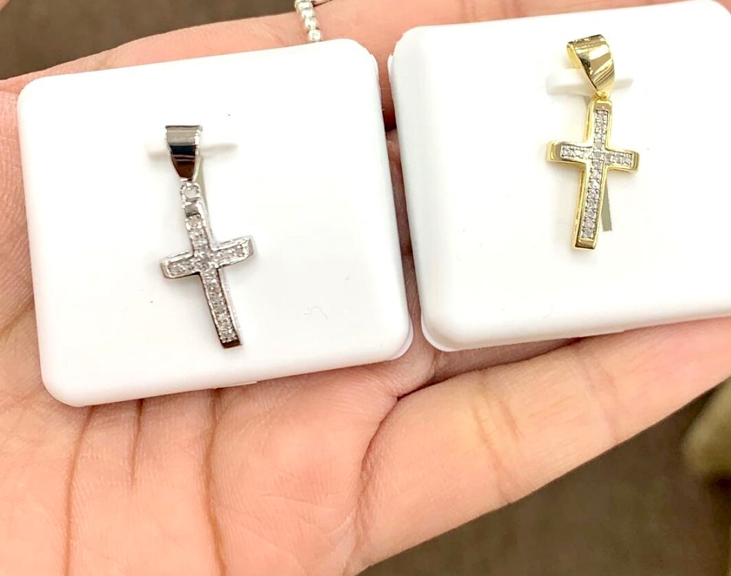 Biggest annual sale ever! Best holiday for men and women and children! Custom made Real Diamond cross pendant charm w/ Free chain WOW