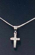 Load image into Gallery viewer, Biggest annual sale ever! Best holiday for men and women and children! Custom made Real Diamond cross pendant charm w/ Free chain WOW
