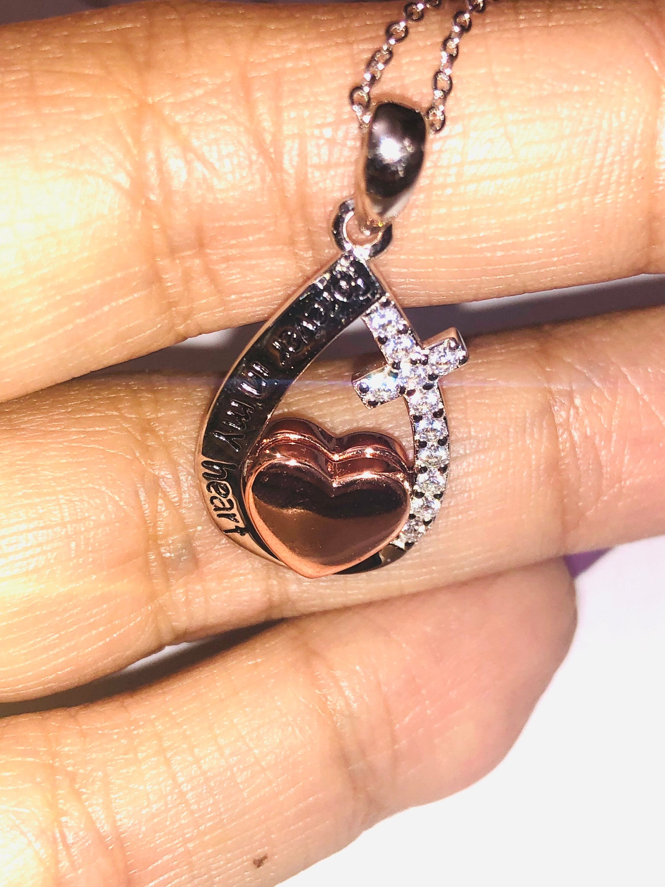 Infinity Heart Necklace, Diamond Necklace, Diamond Infinity Heart, Heart Pendant Necklace, Heart Cremation Memorial Keepsake Urn Necklace
