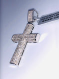 Load image into Gallery viewer, 10k white gold vermeil Genuine Natural Diamond 1ct Cross Pendant Not CZ Not Moissanite Not Fake Custom made Best gift unbeatable huge sale!
