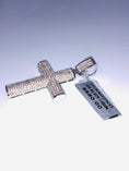 Load image into Gallery viewer, 10k white gold vermeil Genuine Natural Diamond 1ct Cross Pendant Not CZ Not Moissanite Not Fake Custom made Best gift unbeatable huge sale!
