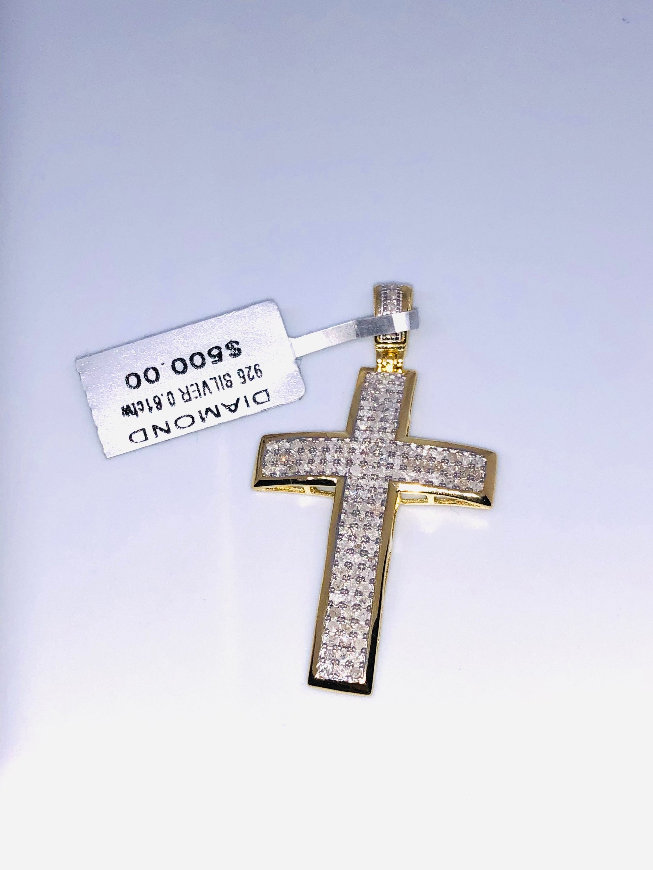 Genuine natural diamond cross pendant custom made best gift for anniversary holiday birthday etc authenticity card & gift wrapped!