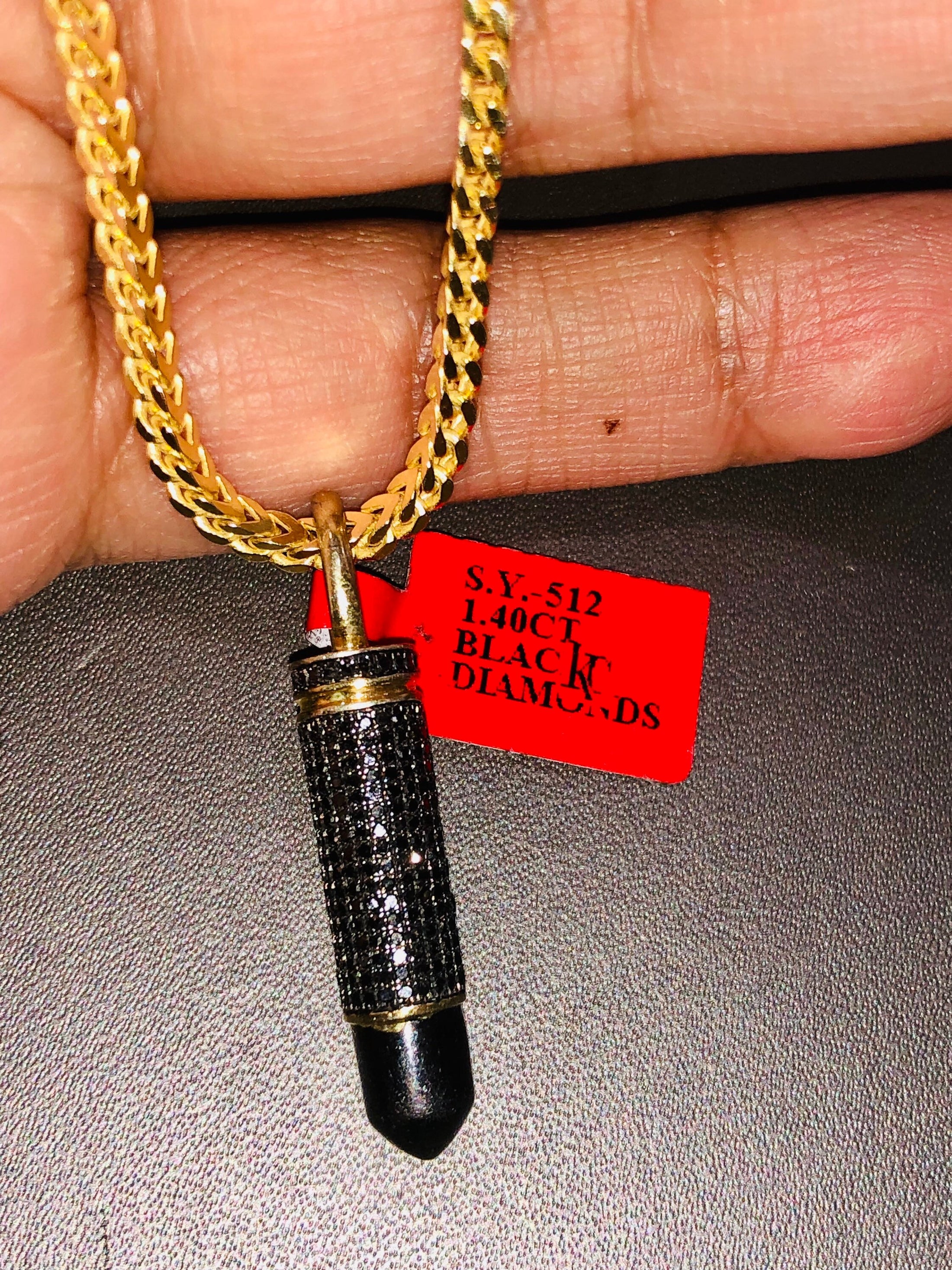 Real diamond one of a kind Bullet pendant! It’s so unique only one ever made like it in real diamonds custom made best gift for gun lovers!!