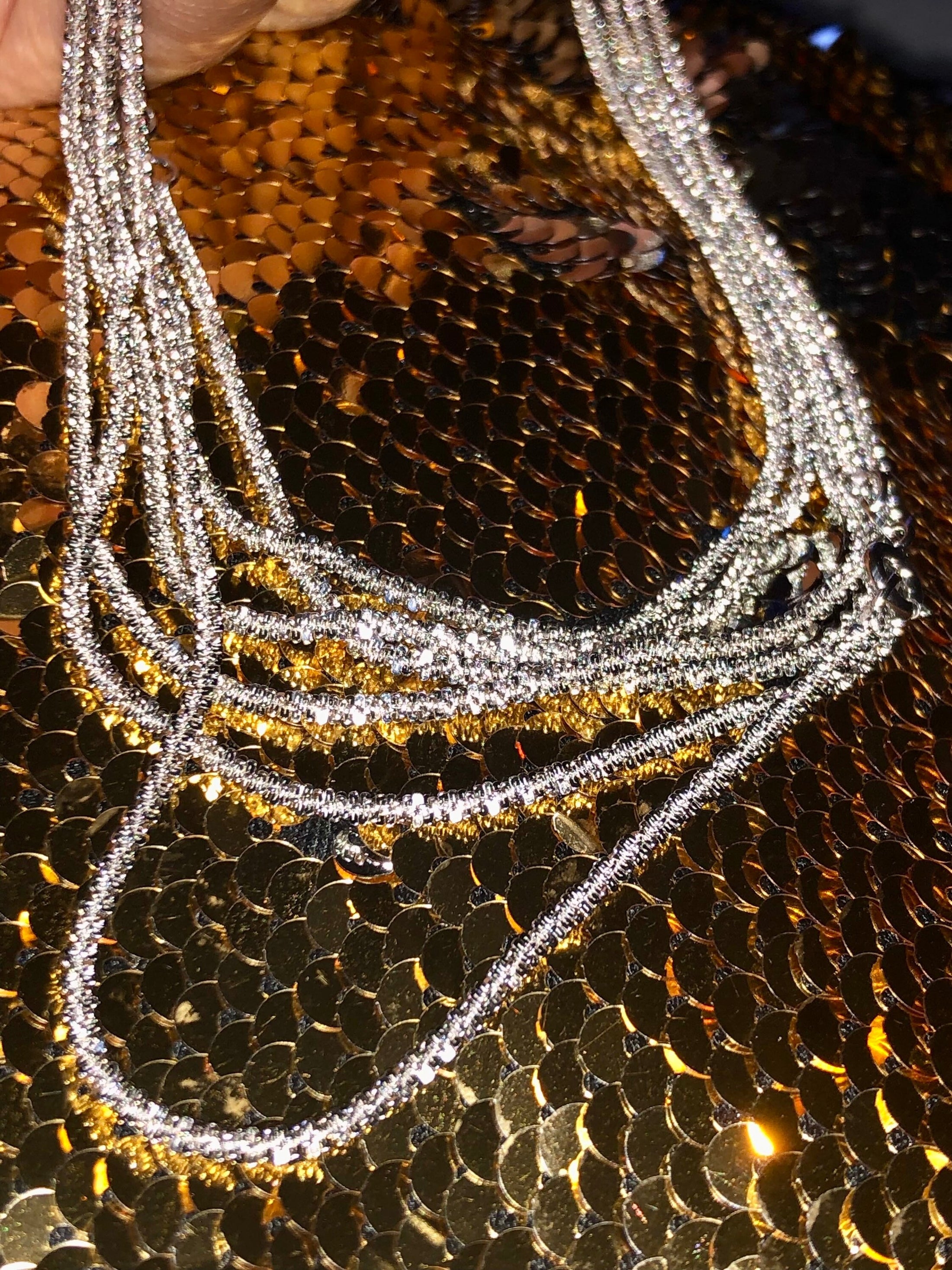 18k Gold Vermeil Ice Chain Beautiful sparkly chain hand made in Turkey beautiful statement 925 chain sparkles like crazy Best His/Her gift