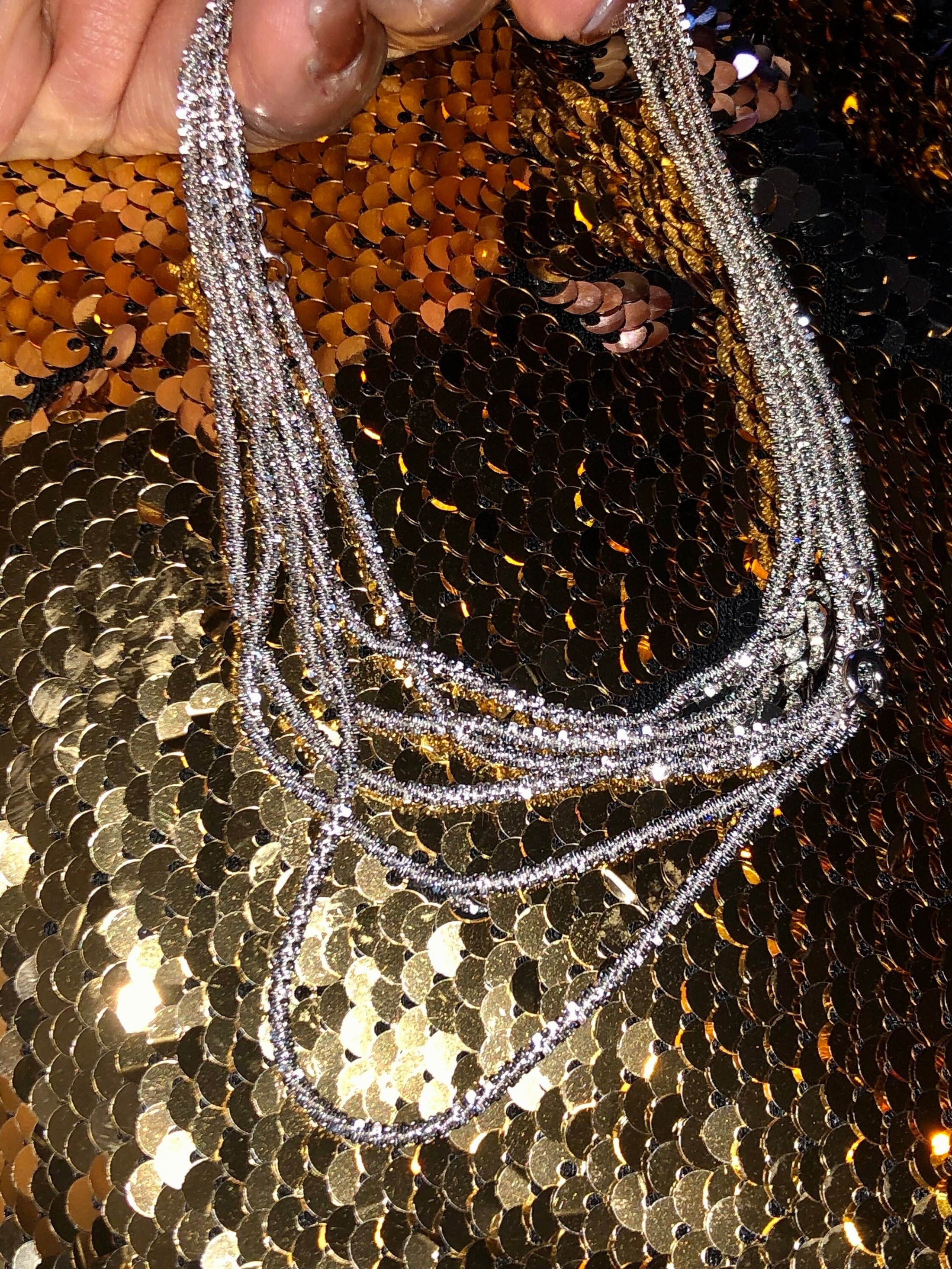 18k Gold Vermeil Ice Chain Beautiful sparkly chain hand made in Turkey beautiful statement 925 chain sparkles like crazy Best His/Her gift