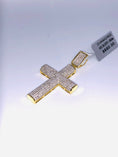 Load image into Gallery viewer, Diamond Cross Pendant | 10k Gold Vermeil | 1cttw | For Her | For Him | Christmas Gift
