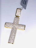 Load image into Gallery viewer, Diamond Cross Pendant | 10k Gold Vermeil | 1cttw | For Her | For Him | Christmas Gift
