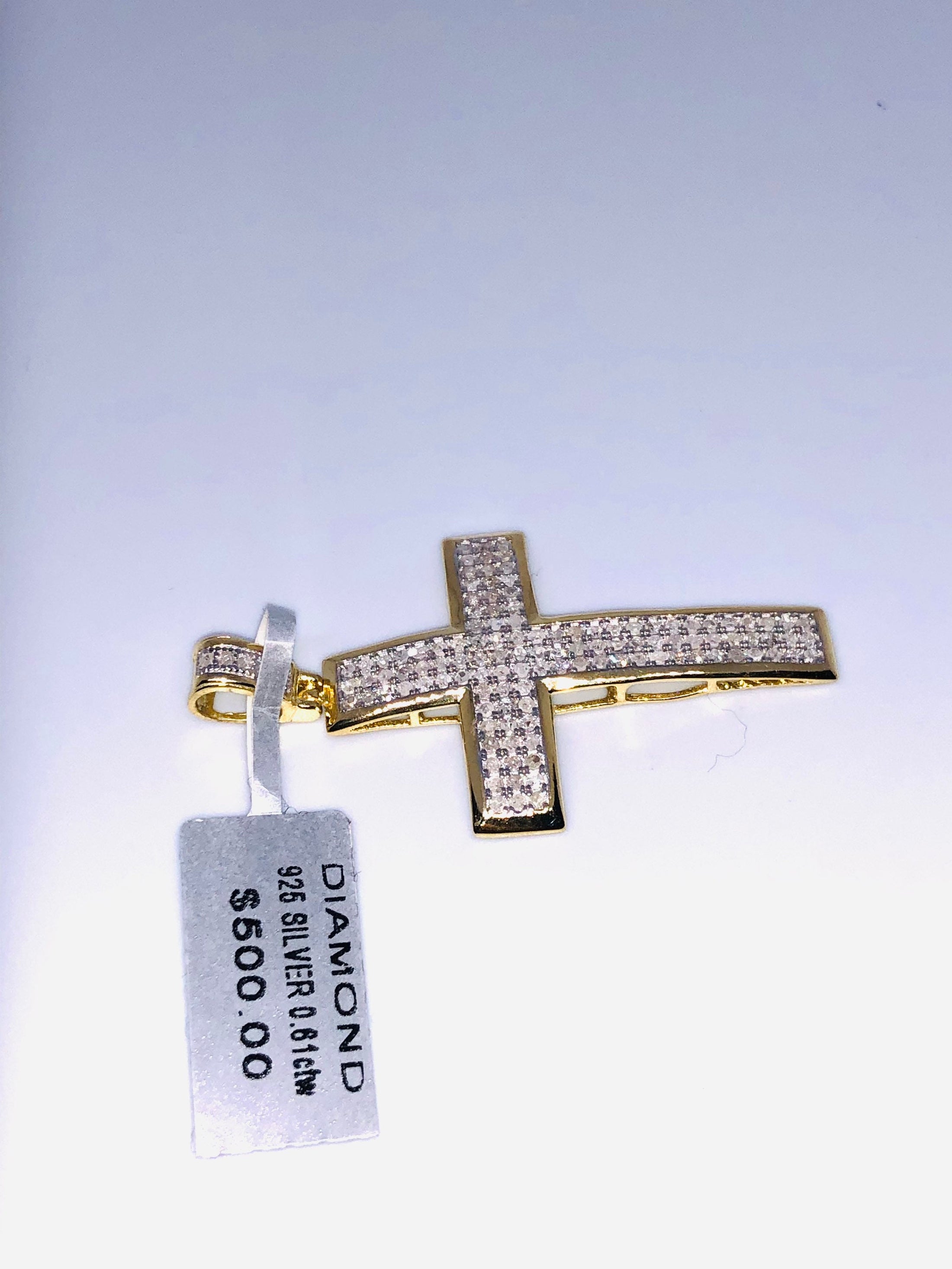 Genuine natural diamond cross pendant custom made best gift for anniversary holiday birthday etc authenticity card & gift wrapped!