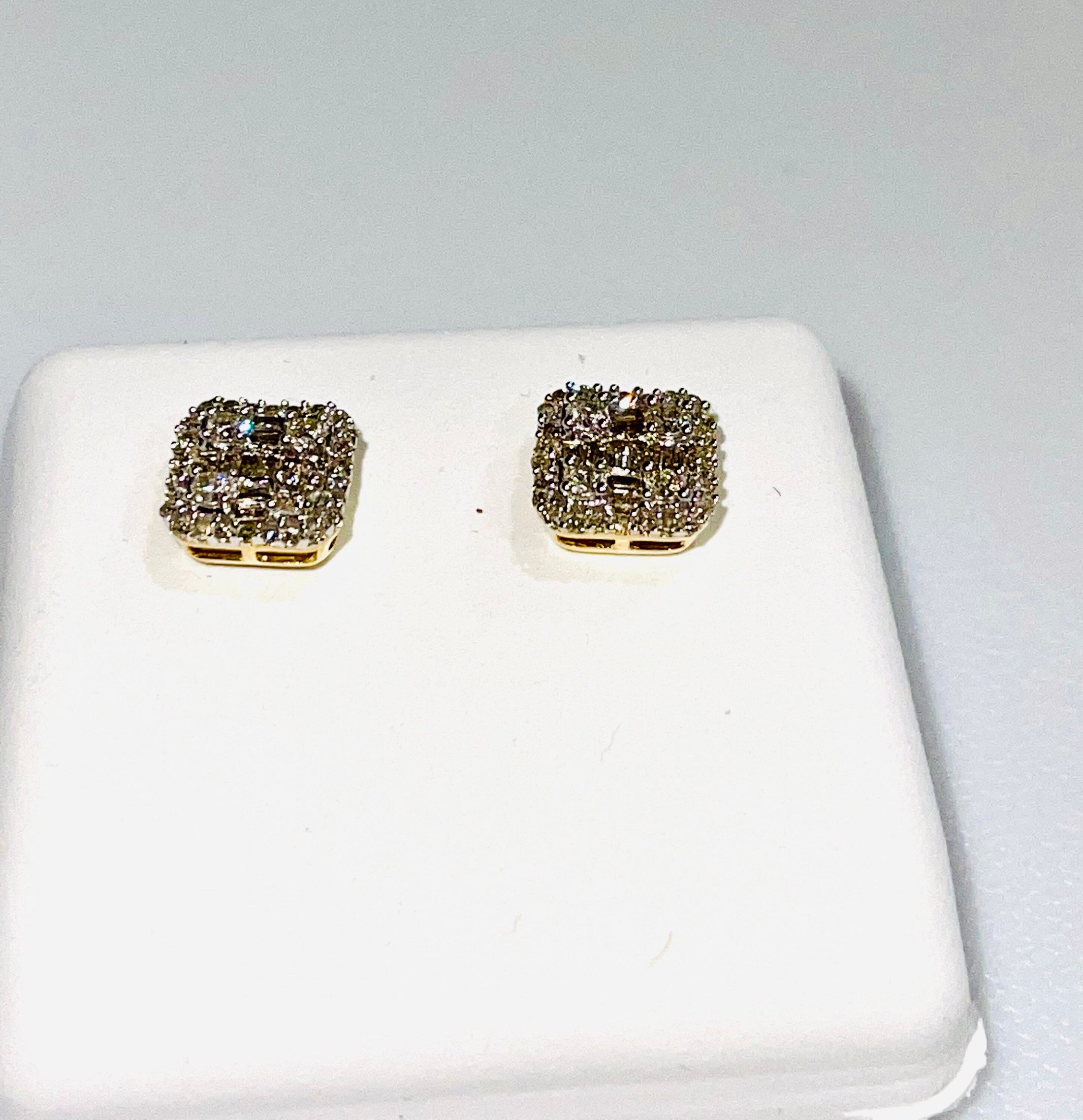 10k Solid Gold | Baguette Real Diamond Earrings | Gift For Her | Christmas Gift
