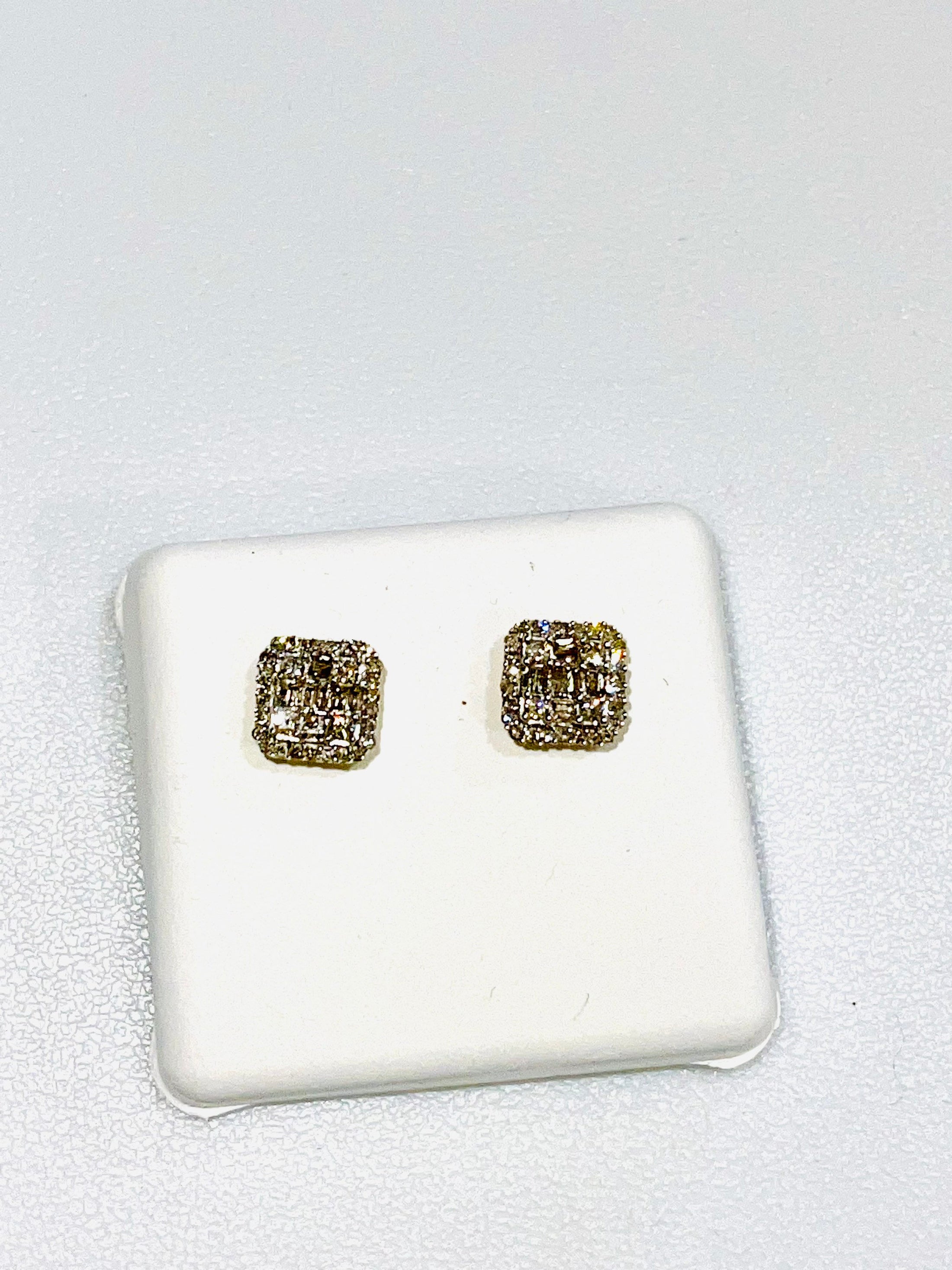10k Solid Gold | Baguette Real Diamond Earrings | Gift For Her | Christmas Gift