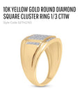 Load image into Gallery viewer, 10K Yellow Gold | Diamond Ring | Luxury Diamond Jewelry | HipHop Ring for men | Wedding Band | Real Diamond Ring | Christmas Gift
