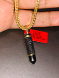 Load image into Gallery viewer, Real diamond one of a kind Bullet pendant! It’s so unique only one ever made like it in real diamonds custom made best gift for gun lovers!!
